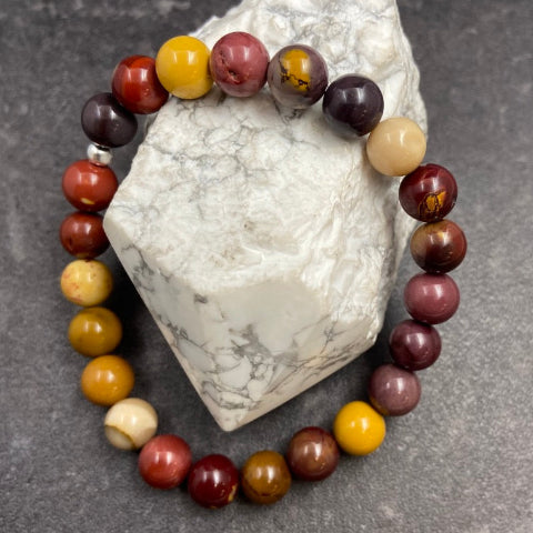 Mookaite Jasper Crystal Stretch Bracelet