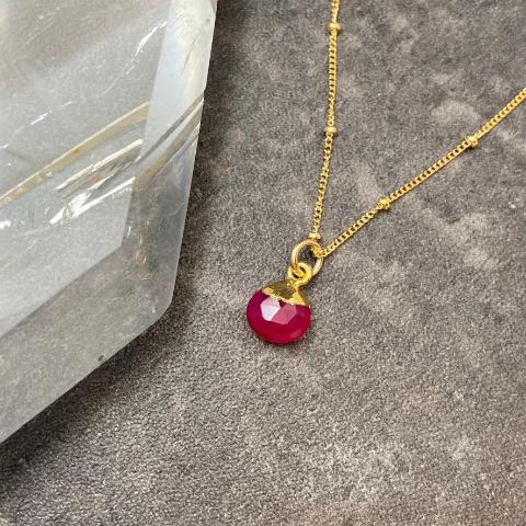 Berry Pink Chalcedony Necklace