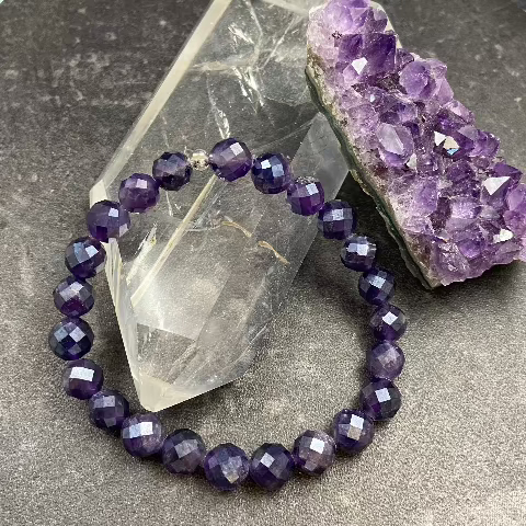 Amethyst Crystal Stretch Bracelet