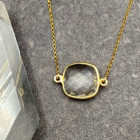 Clear Crystal Quartz Necklace
