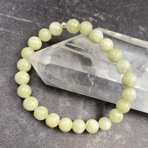 Jade Crystal Stretch Bracelet