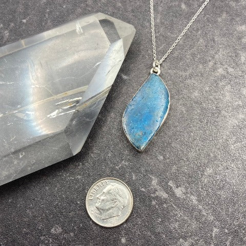 Blue Apatite Pendant Necklace