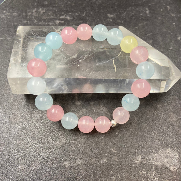 Macaron Jade Crystal Stretch Bracelet