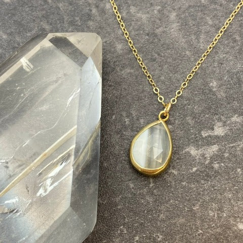 Agate Teardrop Necklace