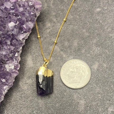 Raw Amethyst Necklace