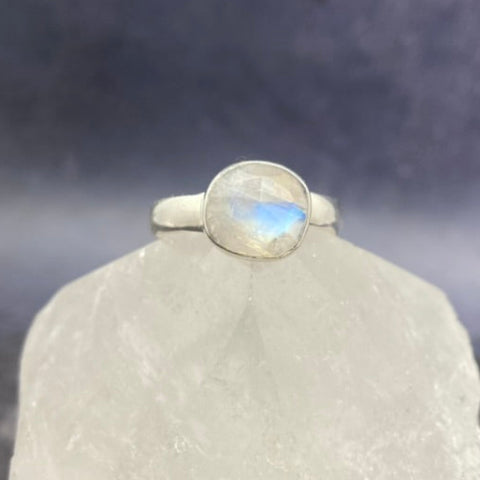 Rainbow Moonstone Ring