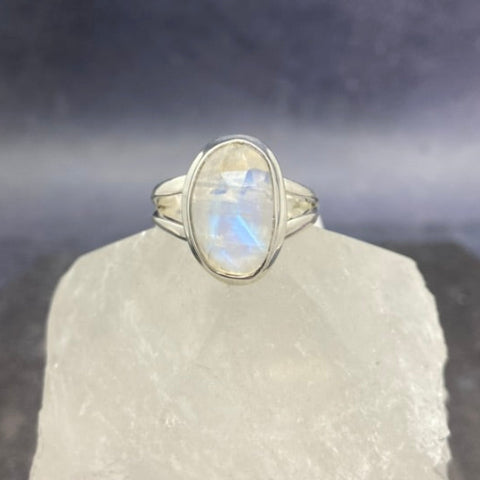 Rainbow Moonstone Ring