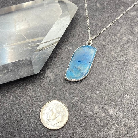 Blue Apatite Pendant Necklace