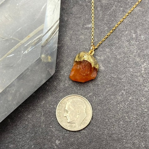 Raw Carnelian Necklace