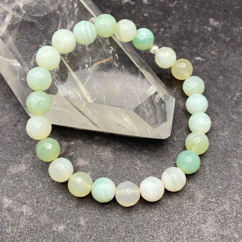 Light Green Agate Crystal Stretch Bracelet