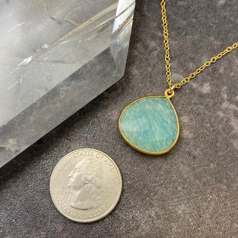 Amazonite Teardrop Necklace