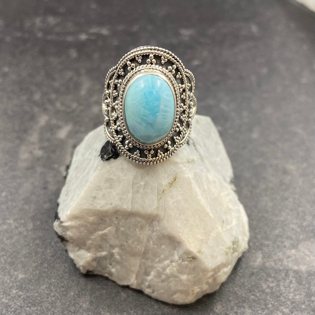 Larimar Shield Ring