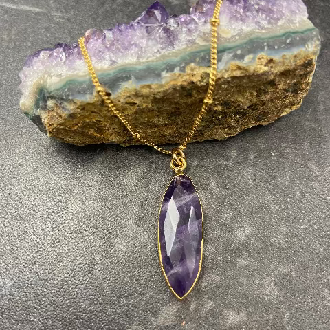 Amethyst Gold Leafted