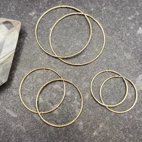 Gold Endless Hoop Earrings