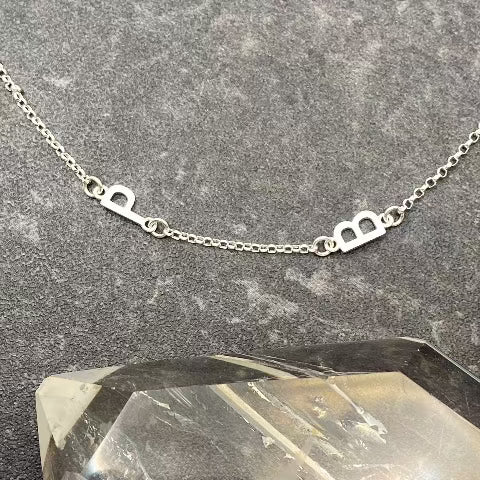 Sideways Letter Necklace