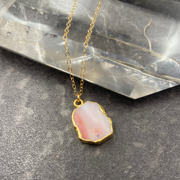 Pink Peruvian Opal Necklace