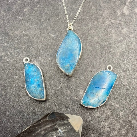 Blue Apatite Pendant Necklace