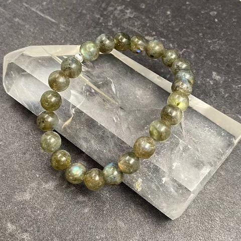 Labradorite Crystal Stretch Bracelet