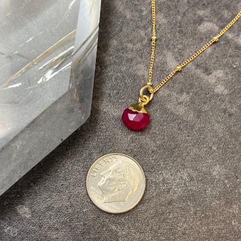 Berry Pink Chalcedony Necklace
