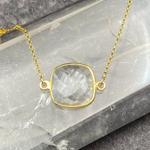 Clear Crystal Quartz Necklace