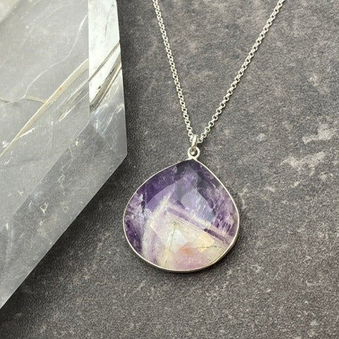 Large Cape Amethyst Teardrop Necklace
