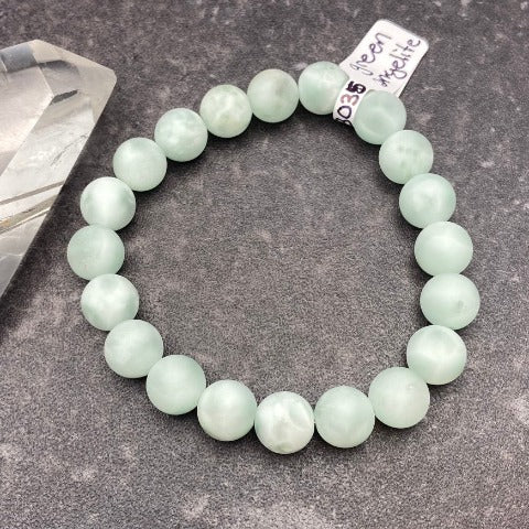 Green Angelite Crystal Stretch Bracelets