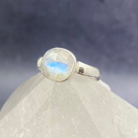 Rainbow Moonstone Ring
