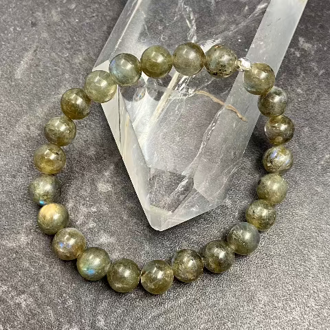 Labradorite Crystal Stretch Bracelet