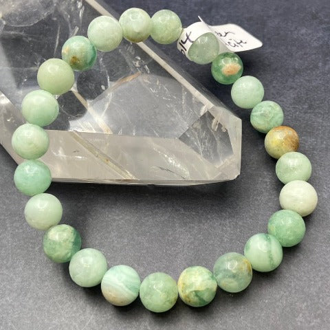 Green Calcite Crystal Stretch Bracelet