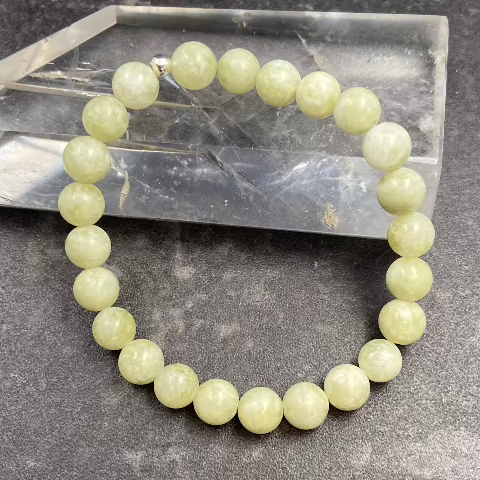 Jade Crystal Stretch Bracelet