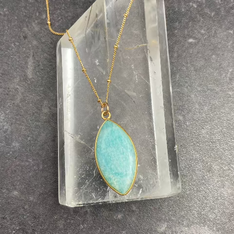 Amazonite Marquise Necklace
