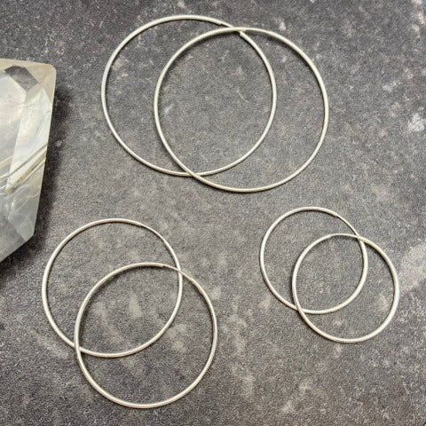Sterling Silver Endless Hoop Earrings