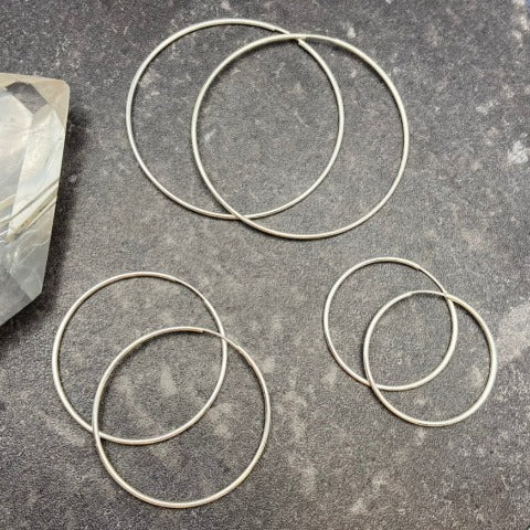 Sterling Silver Endless Hoop Earrings