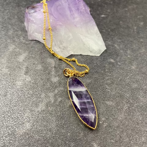 Amethyst Gold Leafted
