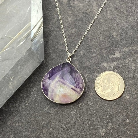 Large Cape Amethyst Teardrop Necklace