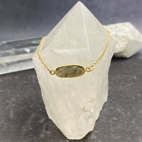 Labradorite Bar Necklace