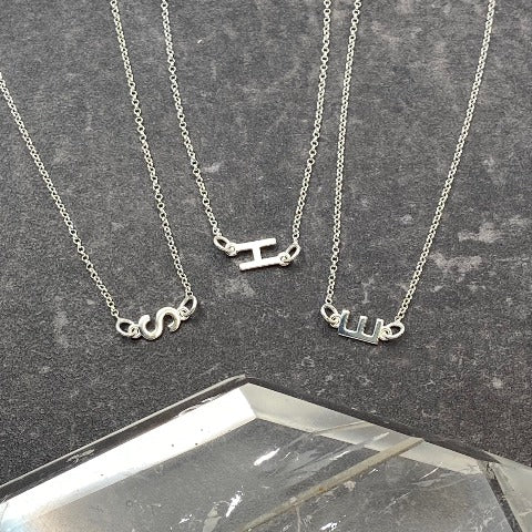 Sideways Letter Necklace