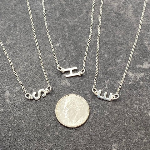 Sideways Letter Necklace