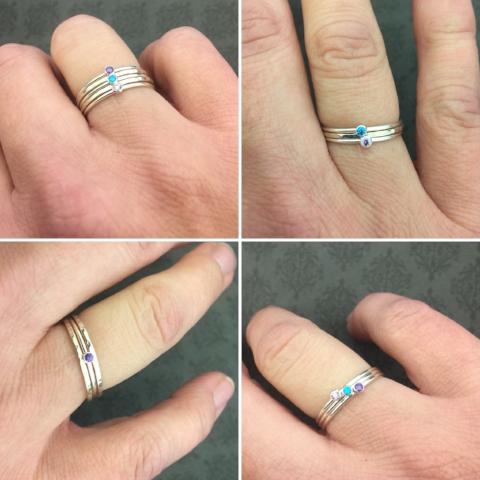 Stacking Birthstone Rings
