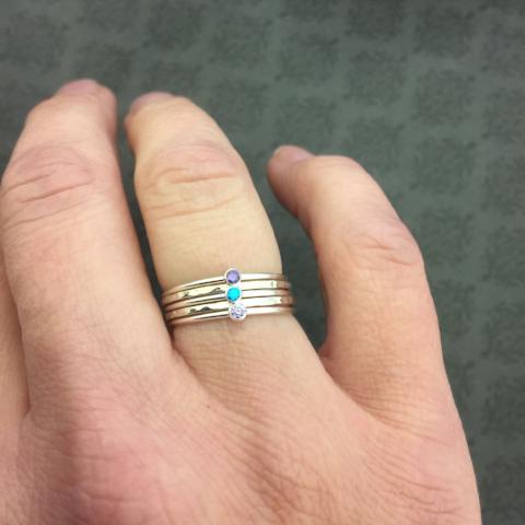 Stacking Birthstone Rings