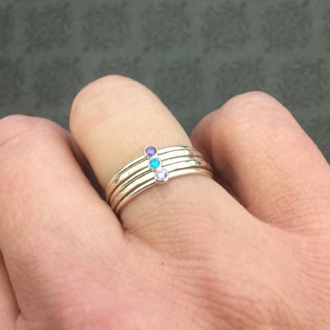 Stacking Birthstone Rings