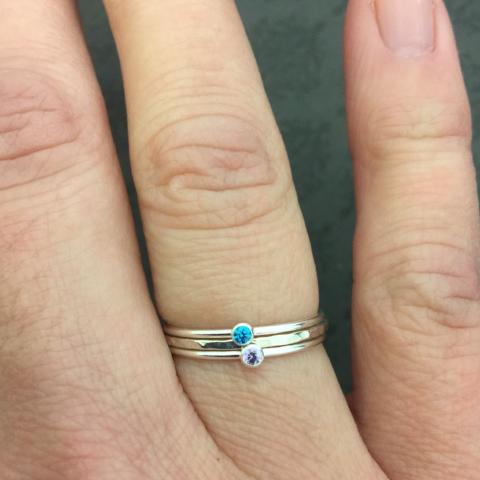 Stacking Birthstone Rings