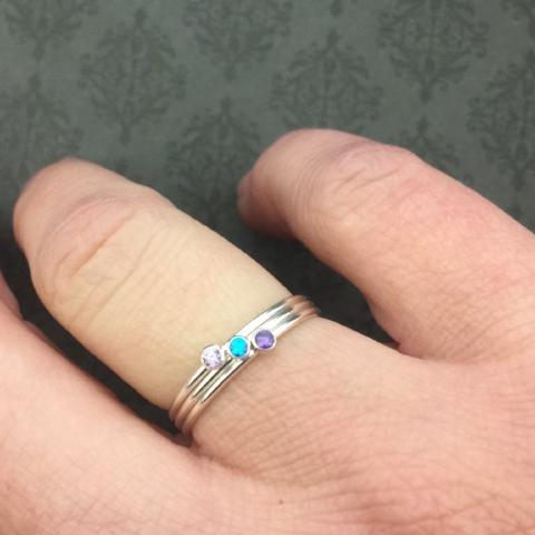 Stacking Birthstone Rings