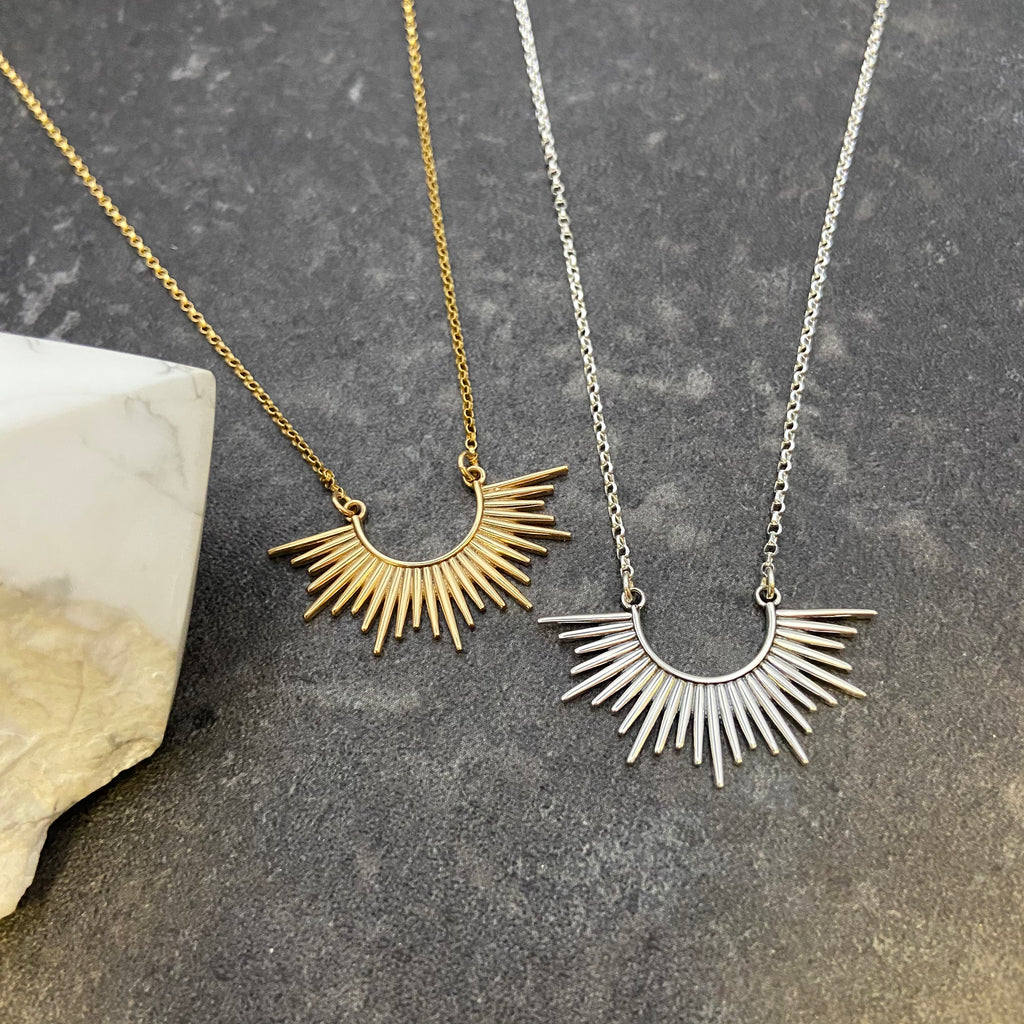 Half Sunburst Necklace