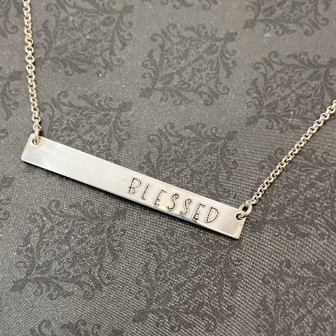 Sterling Silver Bar Necklace