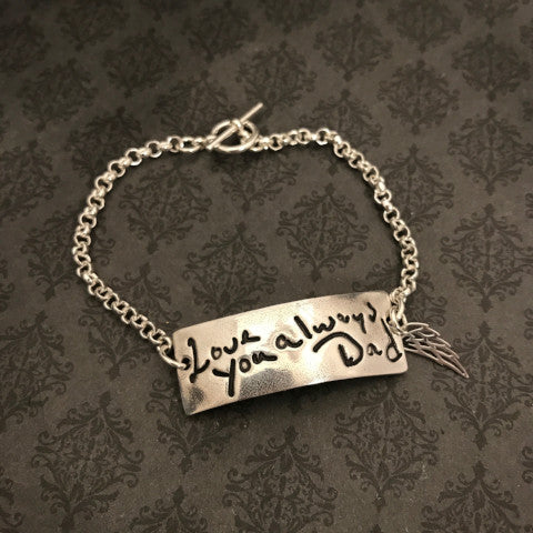 Bar Handwriting Bracelet