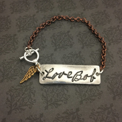 Bar Handwriting Bracelet