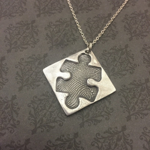Diamond Fingerprint Necklace - Up to 5 Prints - BESTSELLER!*
