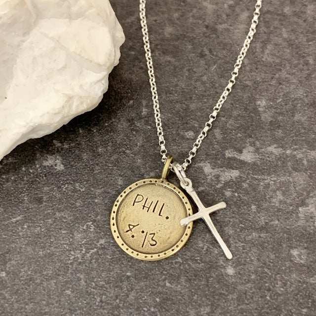 Bible Verse Necklace - Philippians 4:13