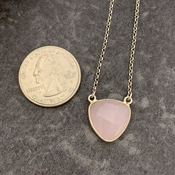 Small Triangle Bezel Crystal Necklace